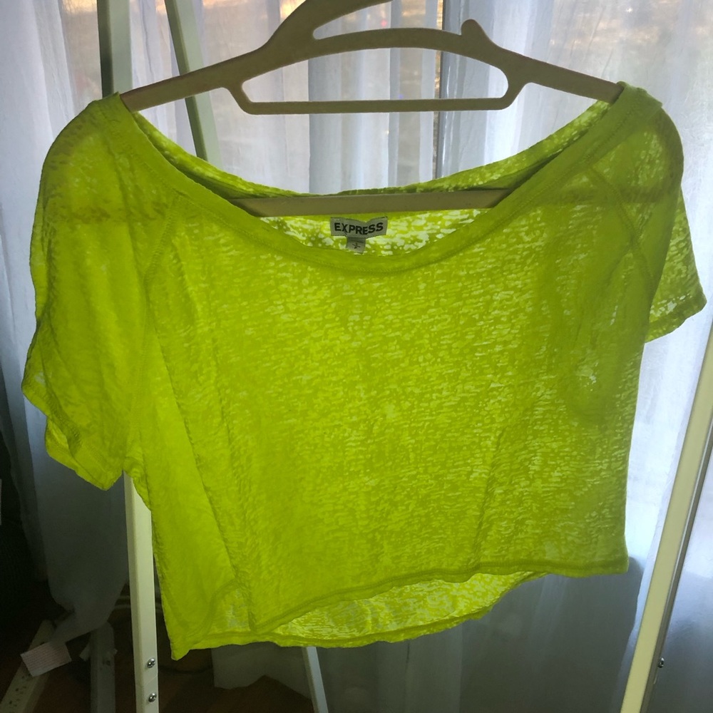 Lime green crop top